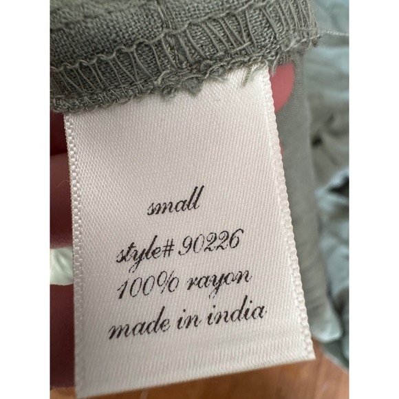 Francescas Alysa Olive Green Button Front Shirt Dress with Belt Size Small - Picture 8 of 10